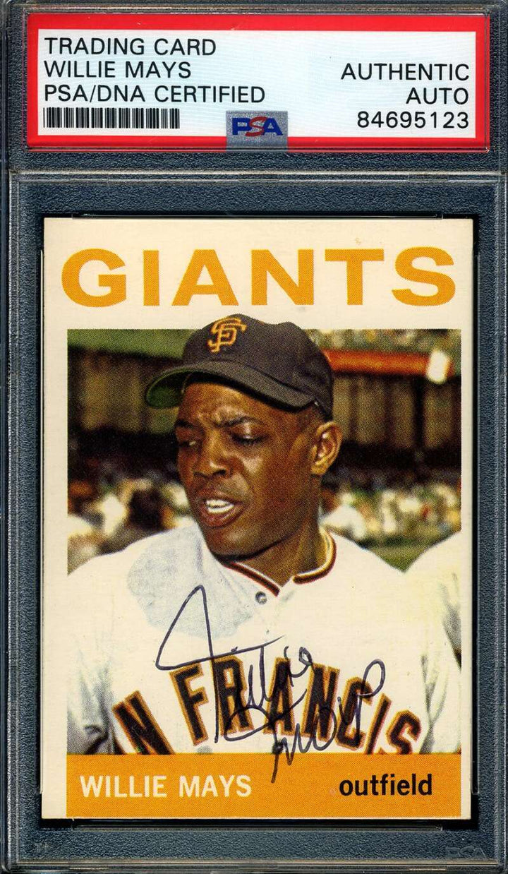 Willie Mays PSA DNA Vintage Signed 1964 Topps Autograph