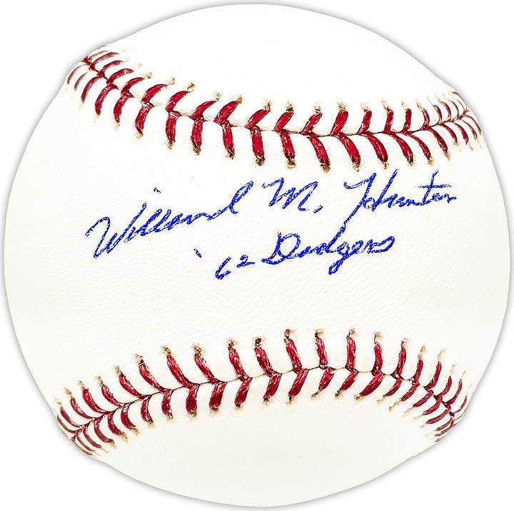Willard Hunter Signed MLB Baseball Los Angeles Dodgers "62 Dodgers" Beckett QR