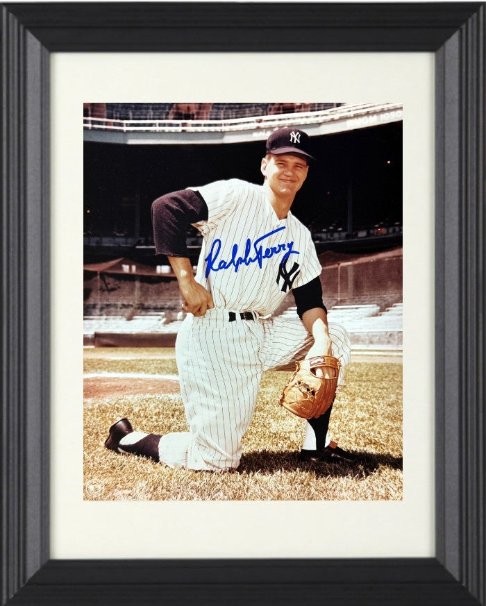 Ralph Terry signed New York Yankees MLB 8x10 Photo Framed-COA/Ticket (62 WS MVP)