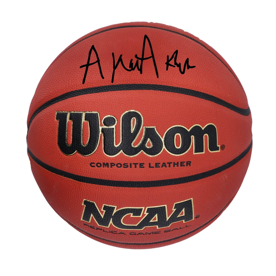 Akok Akok Georgetown Hoyas Autographed NCAA Wilson Replica Basketball (CX Auth)