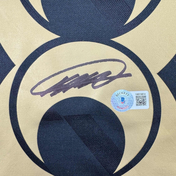 Autographed/Signed Ricardo Kaka Real Madrid Black Futbol Jersey BAS COA