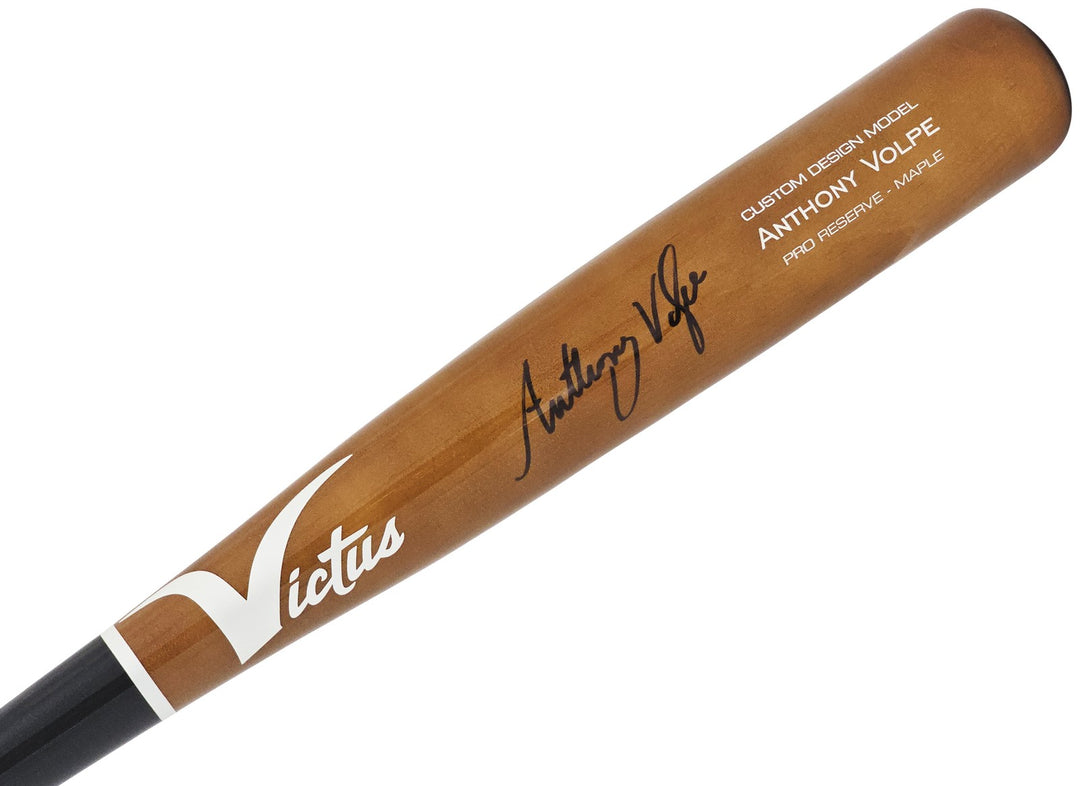 Anthony Volpe Signed Brown Victus Player Model Bat Yankees Fanatics Holo