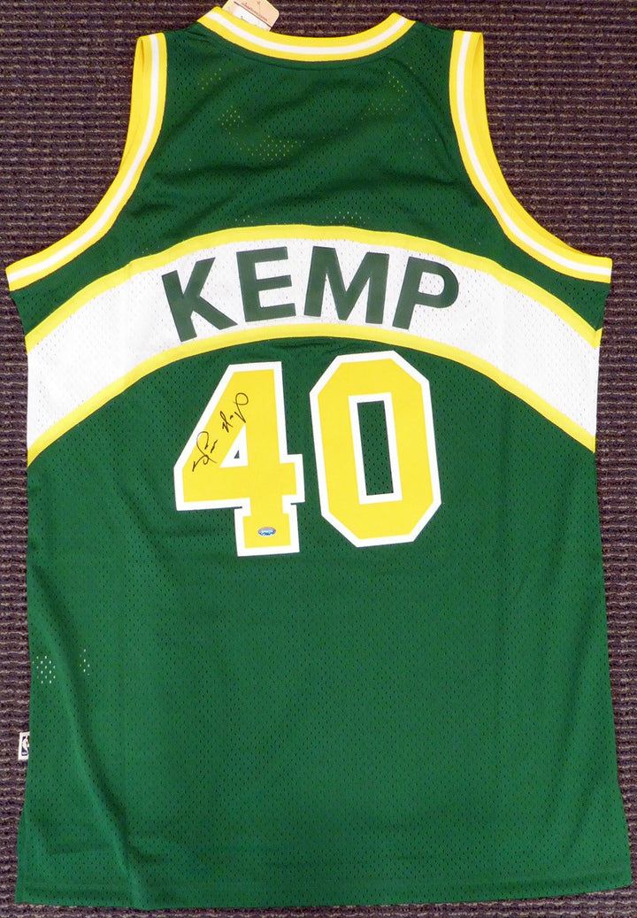 Seattle Sonics Shawn Kemp Auto Green Adidas Hardwood Classics Jersey Size XL MCS