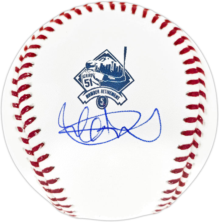 Ichiro Suzuki Auto Official IS Retirement Logo Baseball Mariners Beckett Wit