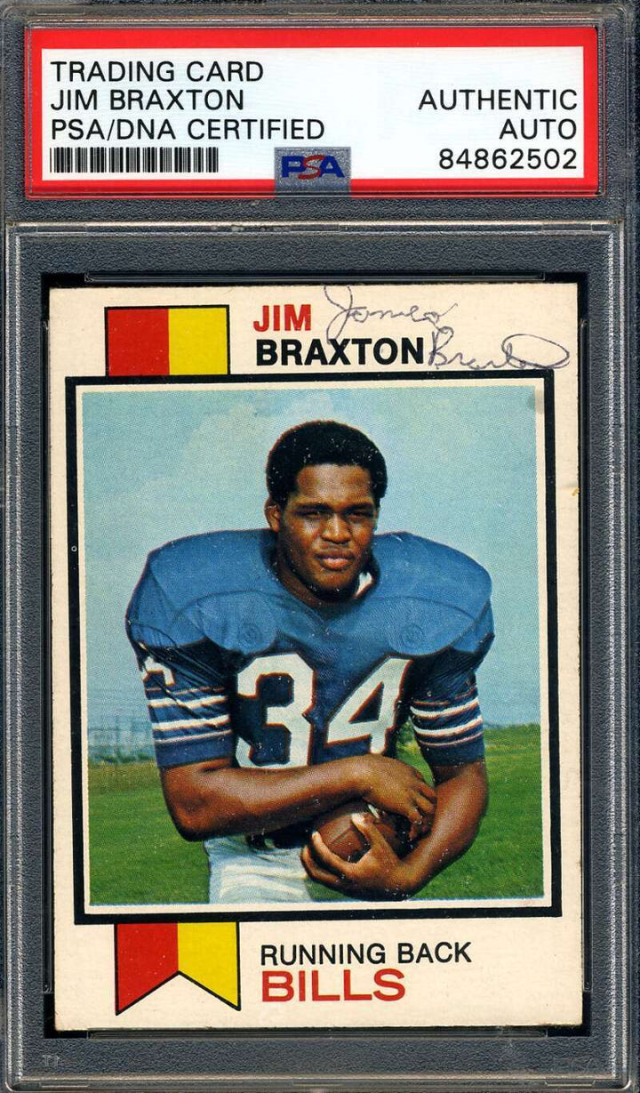 Jim Braxton PSA DNA Signed 1973 Topps Autograph