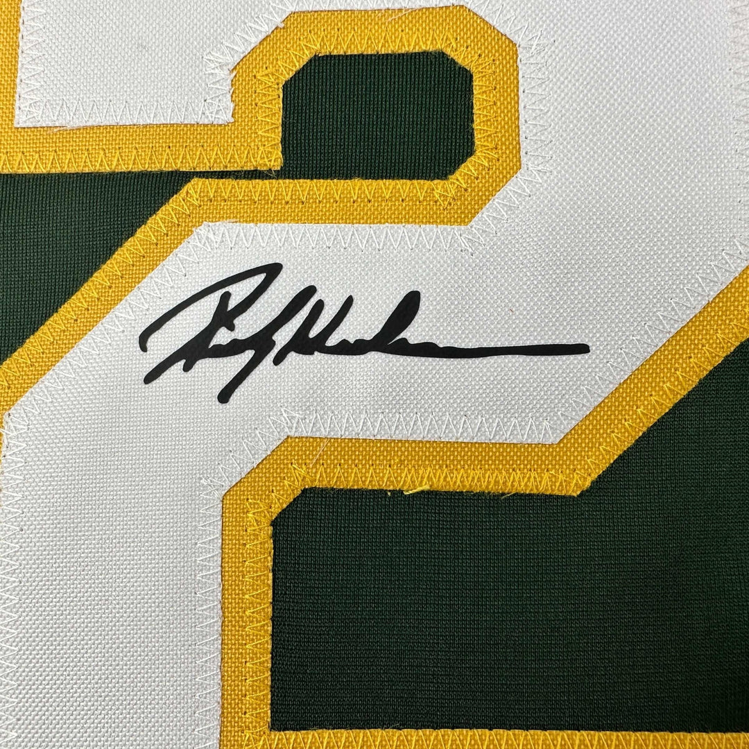 Facsimile Autographed Rickey Henderson Oakland Green Reprint Auto Jersey Mens XL