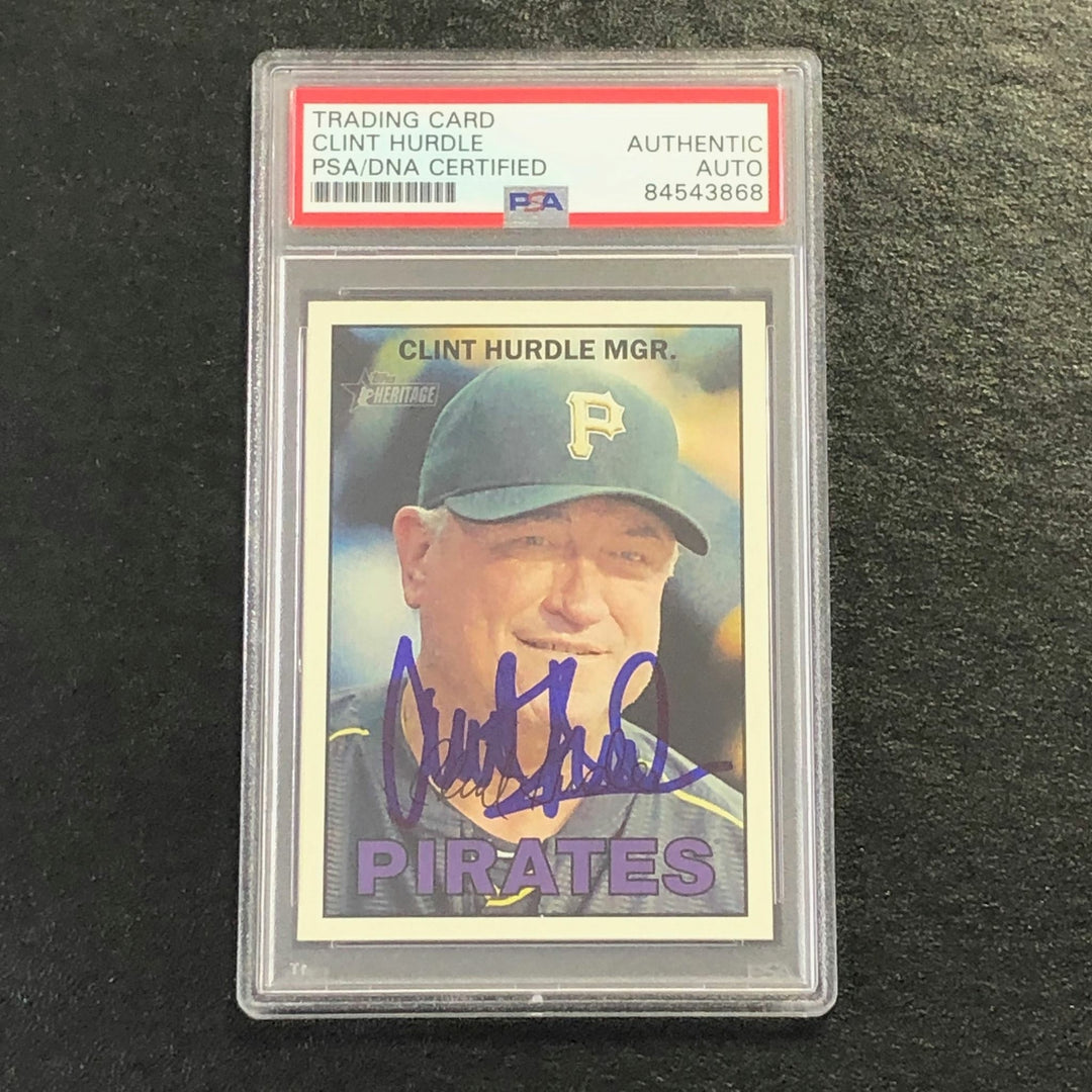 2016 Topps Heritage #273 Clint Hurdle Signed Card PSA Slabbed Auto Pirates