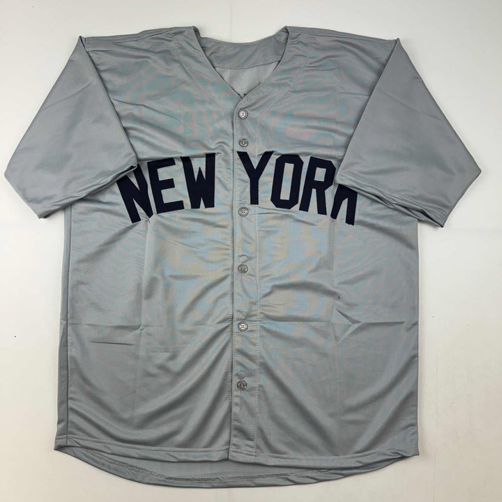 Autographed/Signed Mariano Rivera New York Grey Jersey Beckett BAS COA