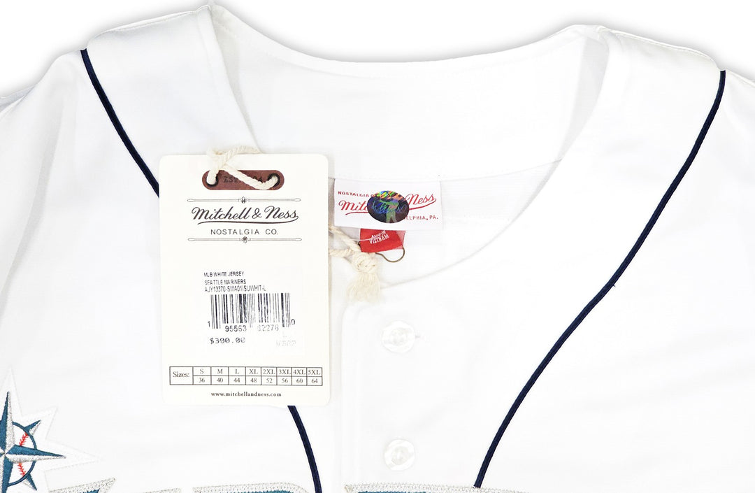 Mariners Ichiro Suzuki Auto White Auth Mitchell Ness 2001 AS Jersey 44 MLB Debut
