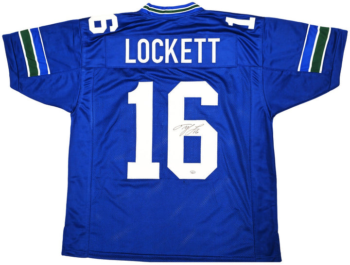 Seattle Seahawks Tyler Lockett Signed Throwback Jersey MCS Holo