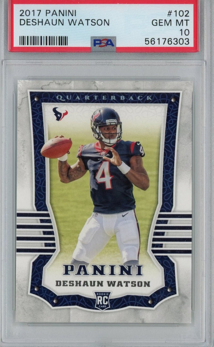 Graded 2017 Panini Deshaun Watson #102 Rookie RC Card PSA 10 Gem Mint