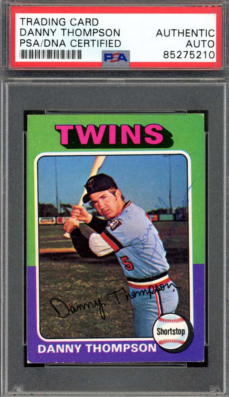 Danny Thompson PSA DNA Signed 1975 Topps Mini Autograph