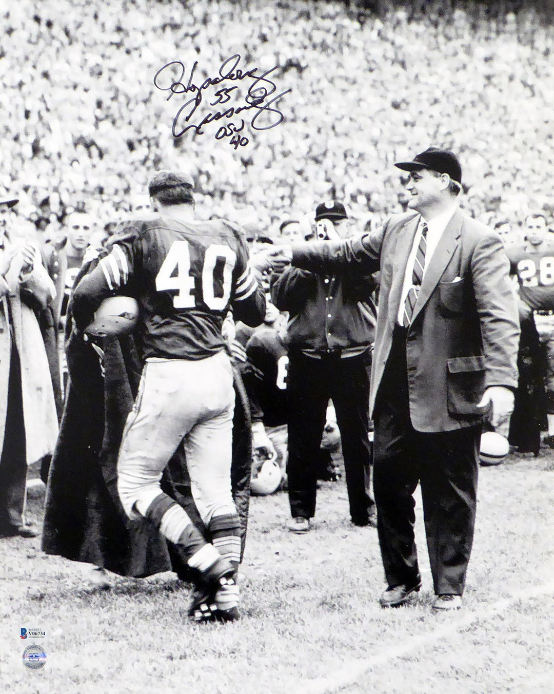 Howard "Hopalong" Cassady Signed 16x20 Photo Ohio State Buckeyes "OSU" Beckett