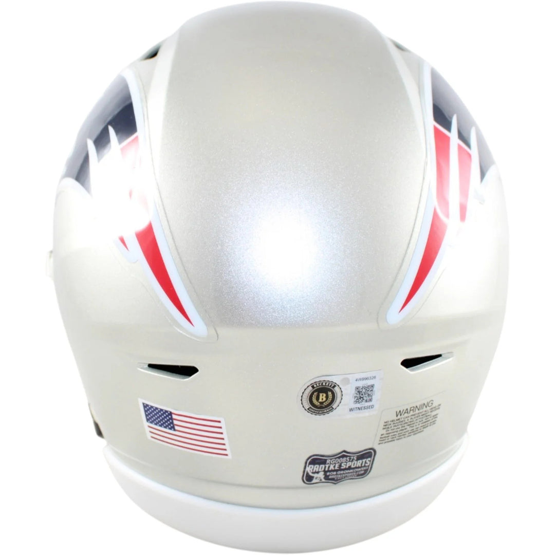 Rob Gronkowski Signed New England Patriots Midi Mid-Size Helmet Beckett W 58336