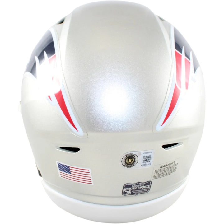 Rob Gronkowski Signed New England Patriots Midi Mid-Size Helmet Beckett W 58336