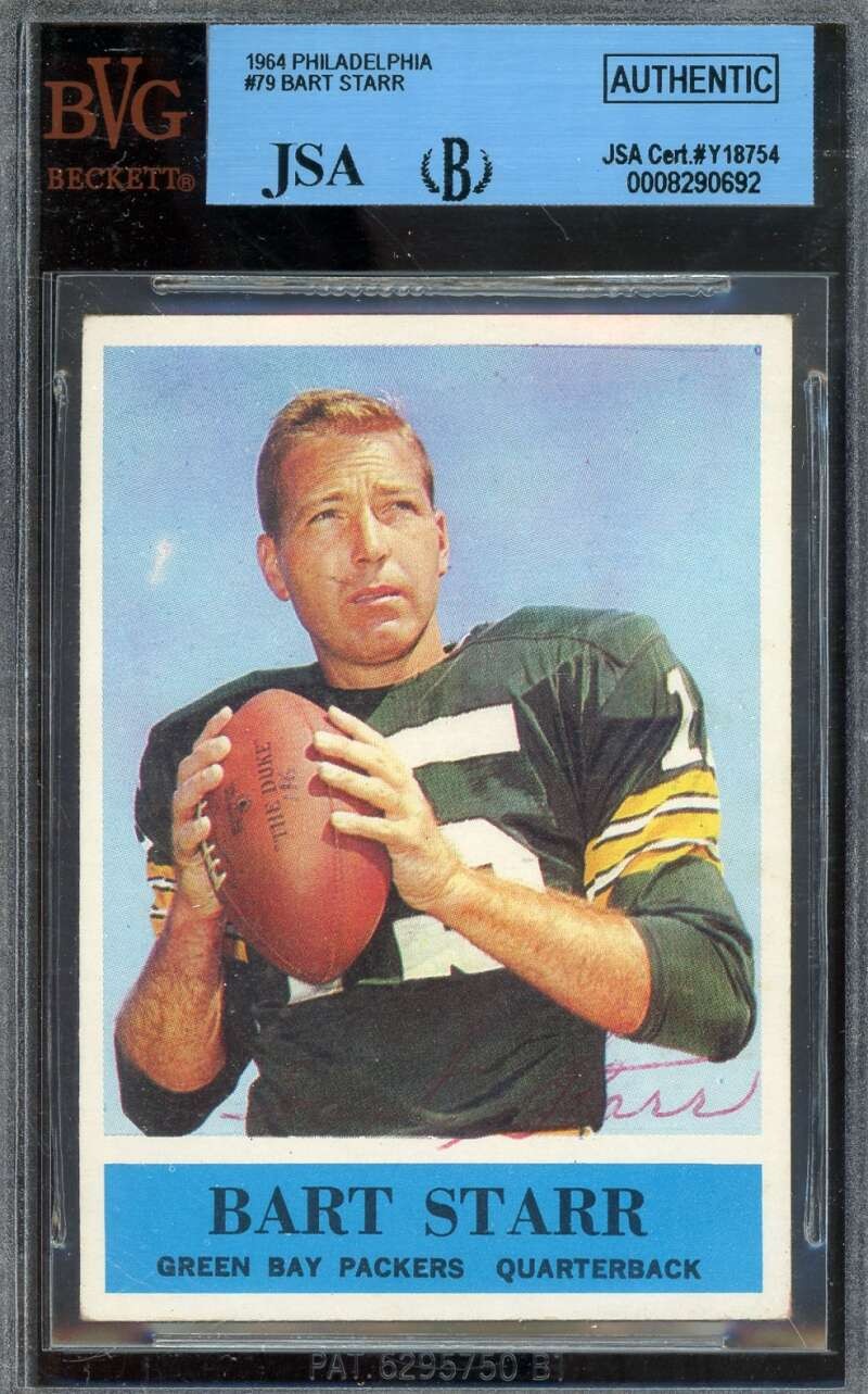 Bart Starr Beckett BAS Vintage Signed 1964 Philadelphia Autograph Packers