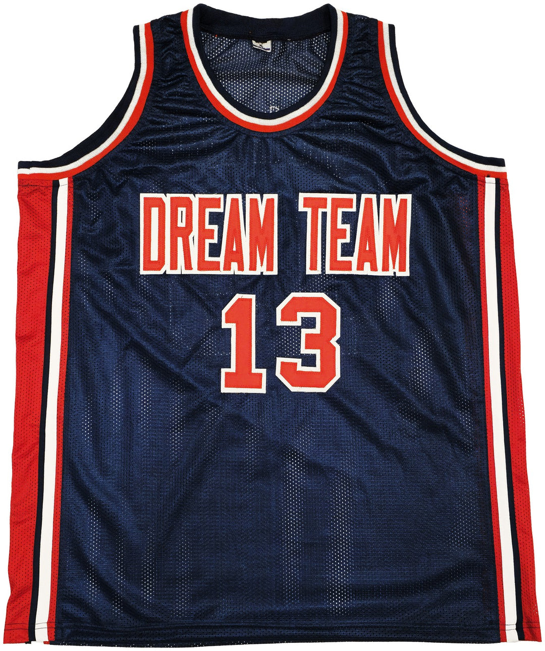 Team USA Chris Mullin Autographed Signed Blue Jersey "Dream Team" Beckett Wit