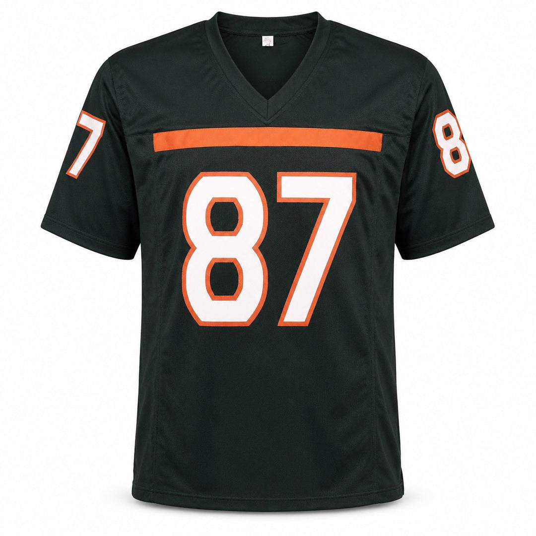 Miami Hurricanes Reggie Wayne Signed Green Jersey Beckett BAS Witness