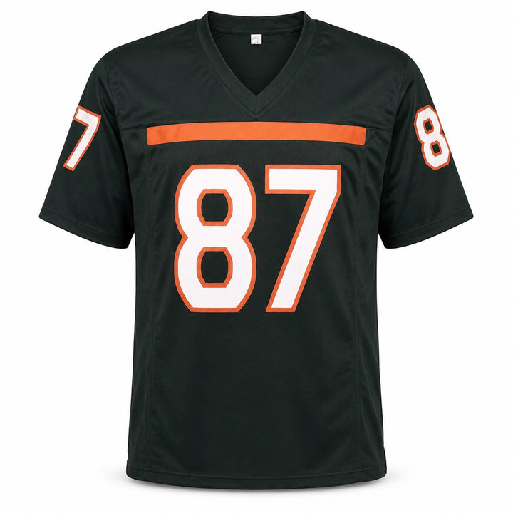 Miami Hurricanes Reggie Wayne Signed Green Jersey Beckett BAS Witness