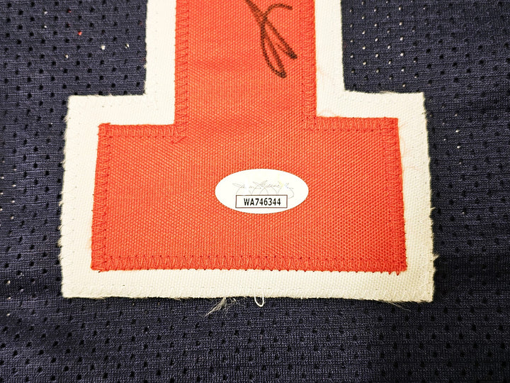 Team USA Karl Malone Autographed Signed Blue Jersey JSA