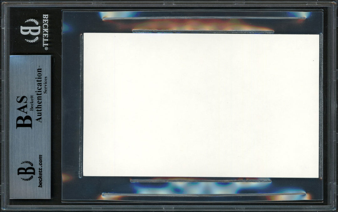Johnny Unitas Autographed 3x5 Index Card Baltimore Colts Beckett BAS #14232608