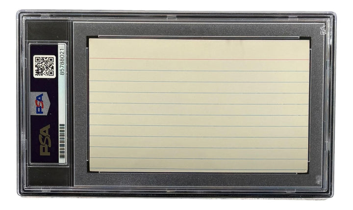 Hank Greenberg Signed In Red Index Card Detroit Tigers 2 PSA/DNA