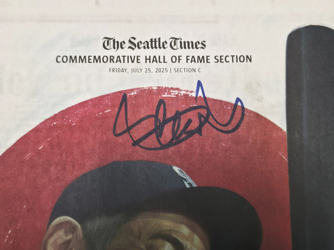 Ichiro Suzuki Signed The Seattle Times HOF Edition Newspaper Mariners Beckett QR