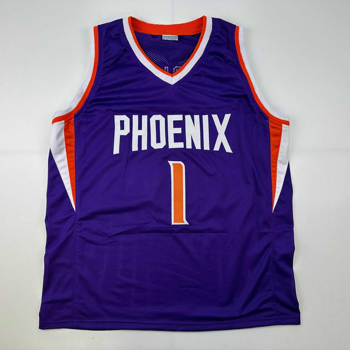 Facsimile Autographed Devin Booker Phoenix Purple Reprint Auto Jersey Men's XL