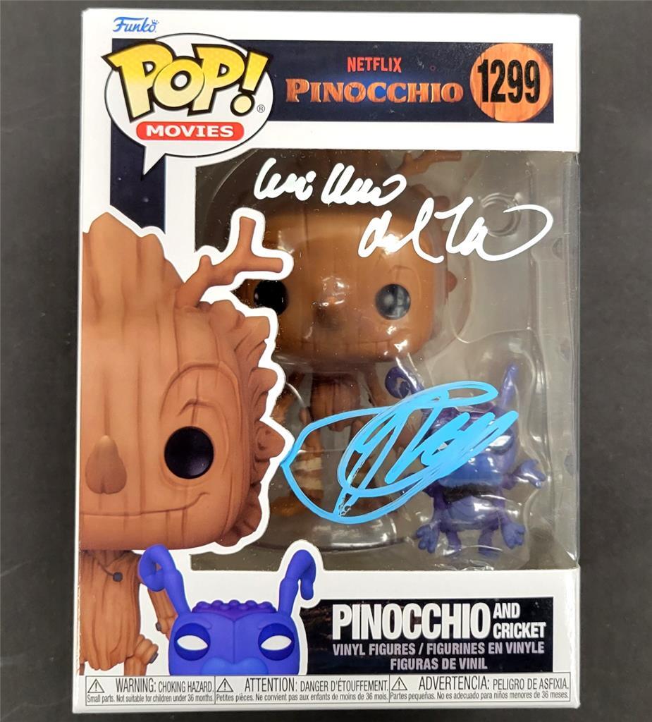Guillermo del Toro & Gregory Mann signed Pinocchio Funko Pop! (B) autograph BAS