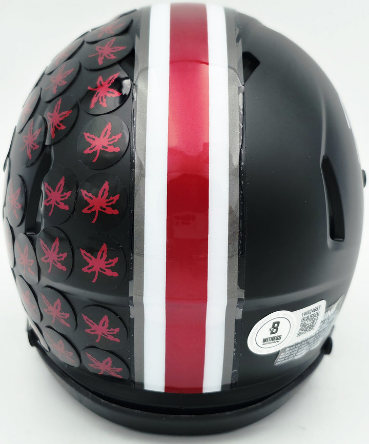 TreVeyon Henderson Auto Ohio State Buckeyes Alt Black Speed Mini Helmet Beckett