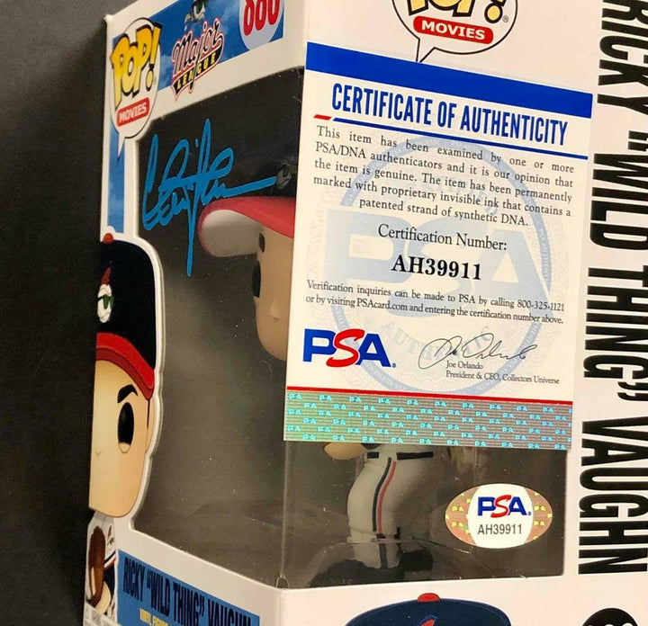 Charlie Sheen signed Major League Ricky "Wild Thing" Vaughn Funko POP ~ PSA COA