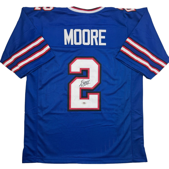 Autographed/Signed D.J. DJ Moore Buffalo Blue Football Jersey PSA/DNA COA