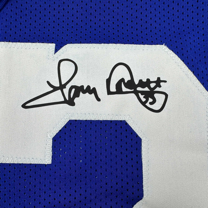 Facsimile Autographed Tony Dorsett Dallas Blue Reprint Jersey Size Men's XL