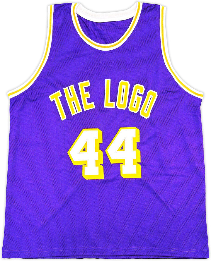 Los Angeles Lakers Jerry West Autographed Signed Purple Basketball Jersey JSA