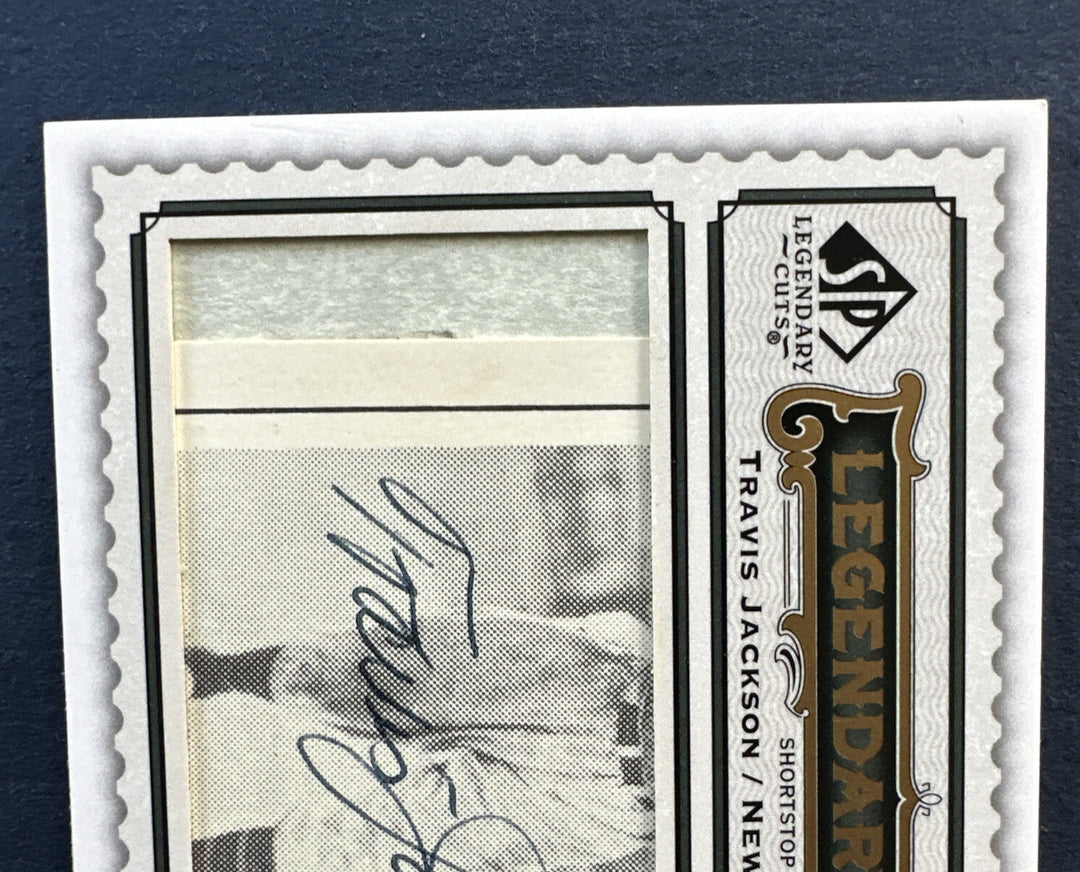 2009 SP Legendary Cuts Travis Jackson Signed Cut auto card #8/14 Mint Hof