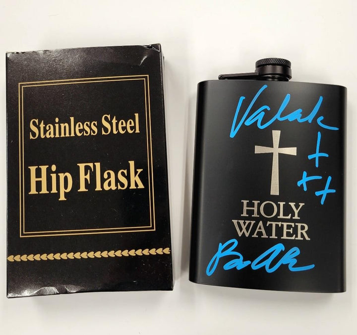Bonnie Aarons signed "Valak" The Nun Holy Water Flask autograph Beckett BAS WIT