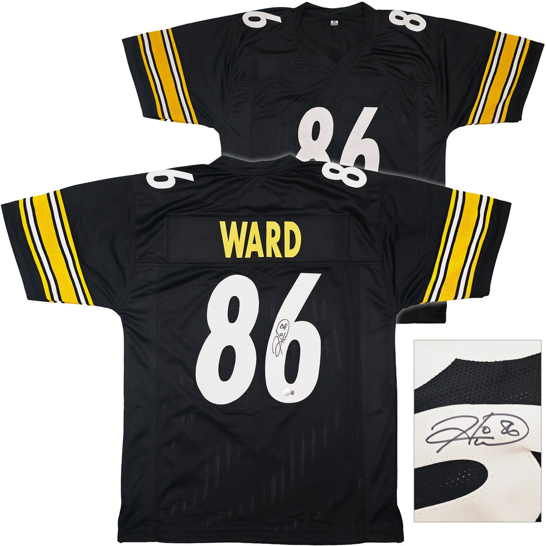 Pittsburgh Steelers Hines Ward Signed Black Jersey Beckett Witness