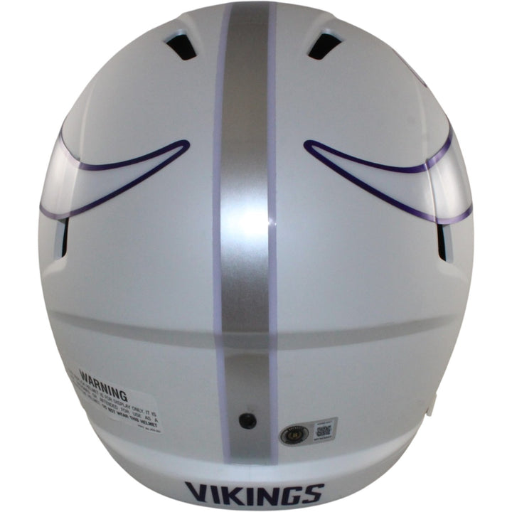 Justin Jefferson Autographed Minnesota Vikings F/S 2024 ALT Helmet Beckett 57903