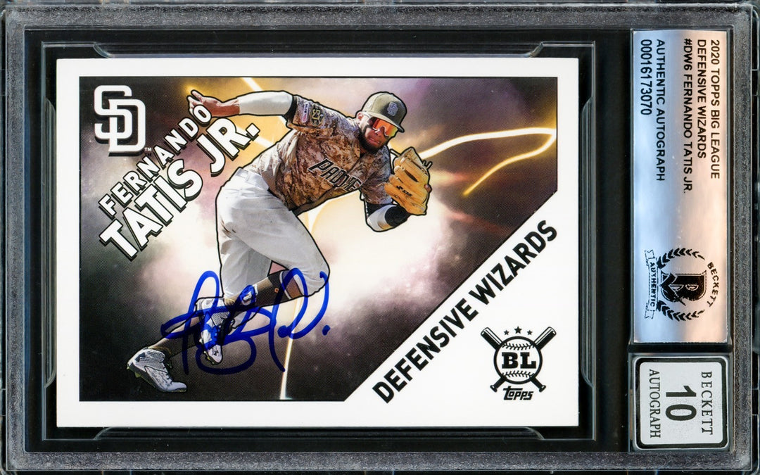 Fernando Tatis Jr. Signed 2020 Topps Big League Defensive Wizards Card #DW-6