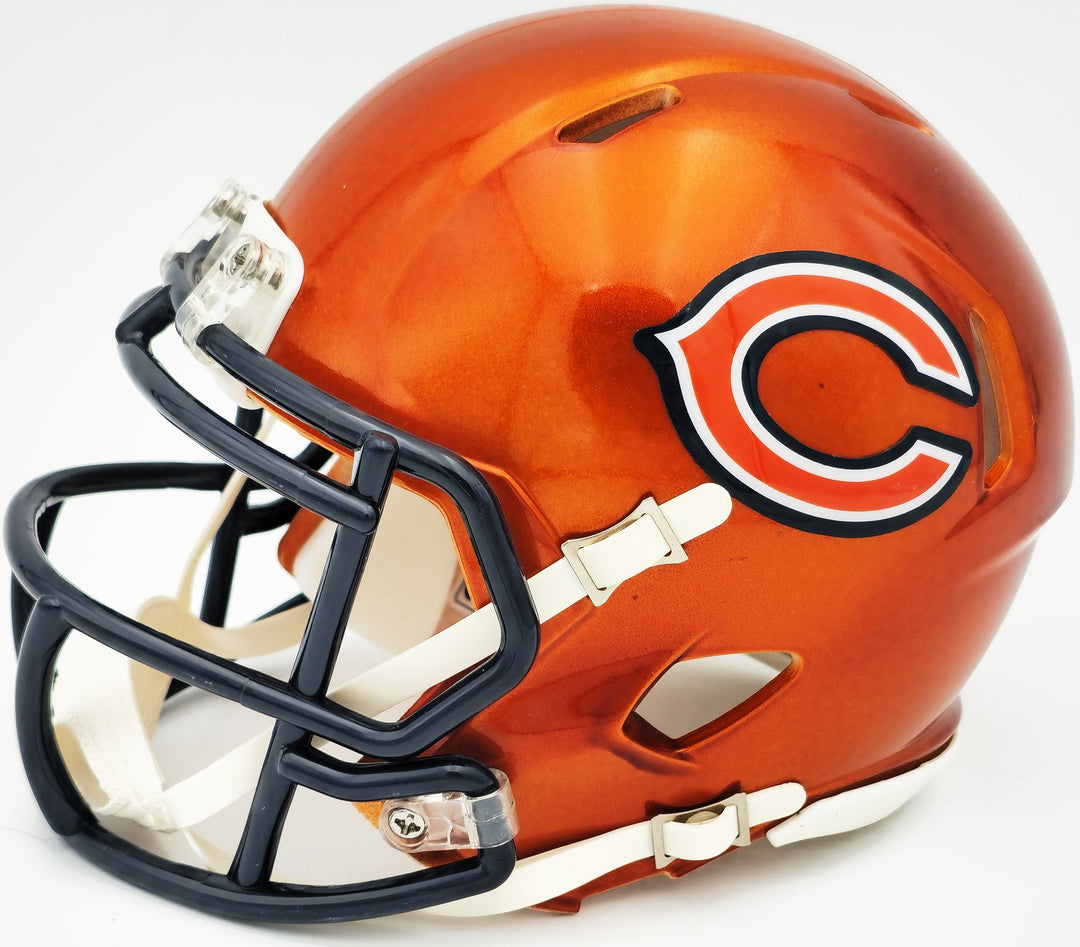 Richard Dent Signed Bears Flash Orange Speed Mini Helmet "HOF 11" Beckett Wit