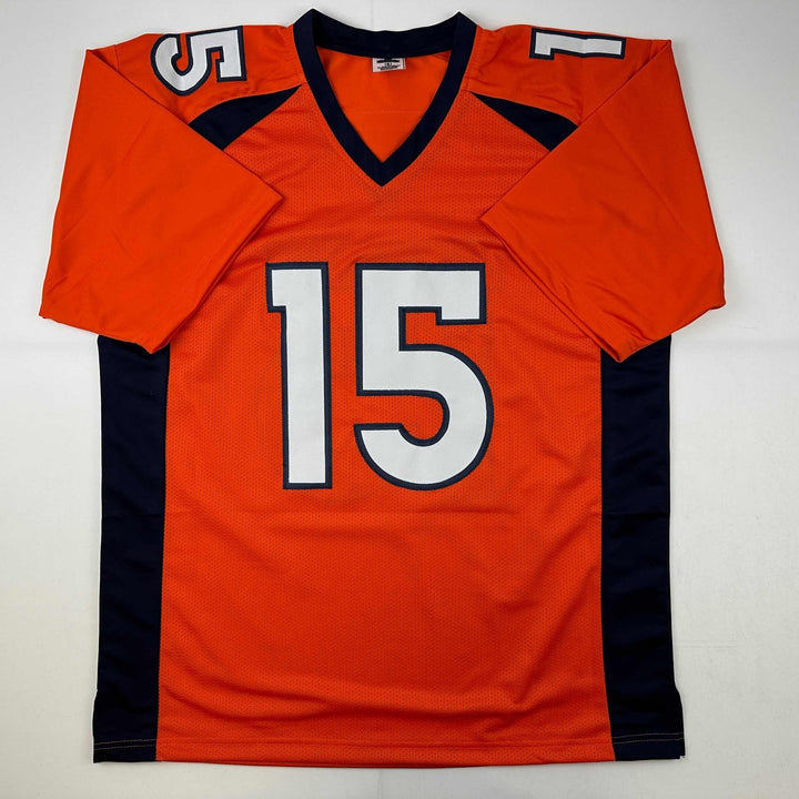 Autographed/Signed Brandon Marshall Denver Orange Jersey Beckett COA