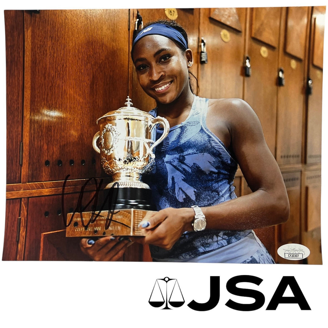 COCO GAUFF SIGNED 2025 FRENCH OPEN ROLLAND GARROS TENNIS 8X10 PHOTO #1 JSA COA