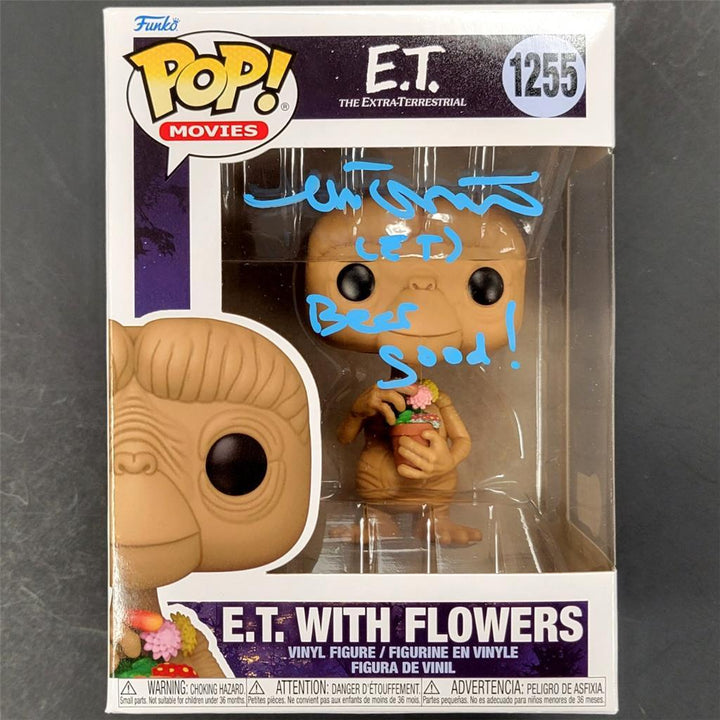 Matthew De Meritt signed "Beer good!" E.T. Flowers Funko Pop ~ BAS Witness Holo