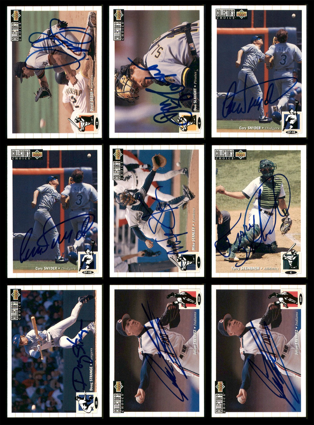 1994 Upper Deck Collector's Choice Baseball Signed Cards Lot Of 87