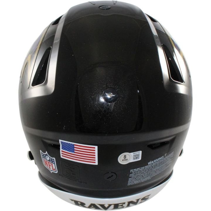 Ray Lewis Autographed Baltimore Ravens SpeedFlex Helmet Beckett Witness 56148