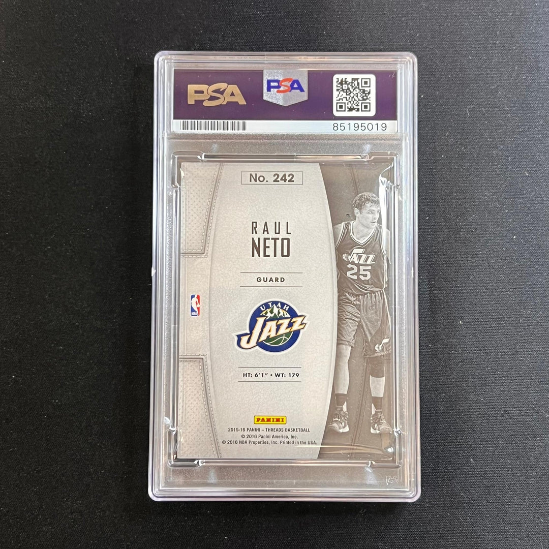 2015-16 Panini Threads #242 Raul Neto Signed Card AUTO PSA Slabbed RC Jazz