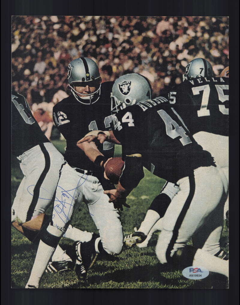 Ken Stabler PSA DNA Signed  8x10 Vinatge Photograph Autograph Raiders 70`s