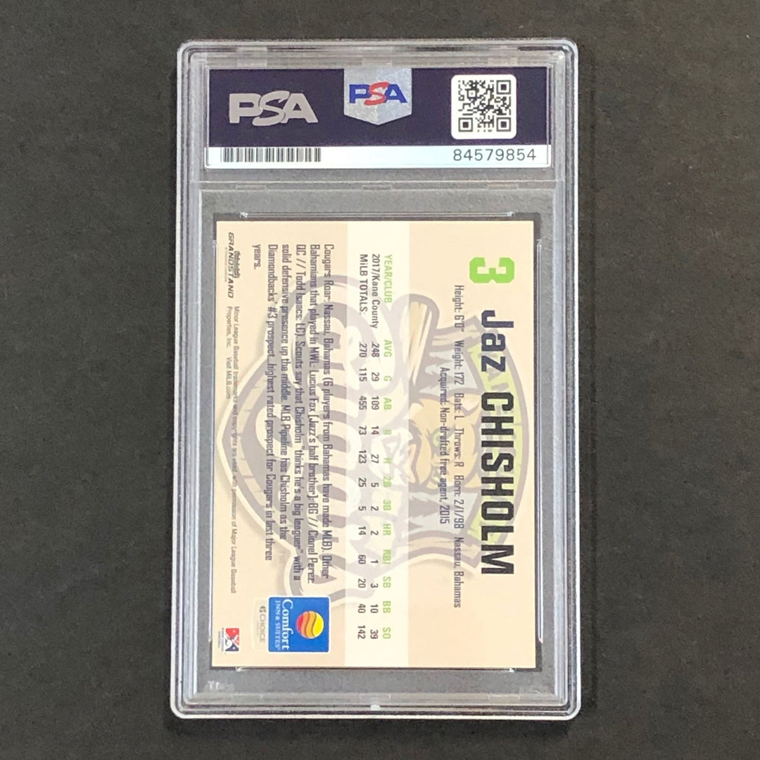 2018 KANE COUNTY COUGARS TEAM SET #3 Jazz Chisholm Signed Card PSA Slabbed Auto