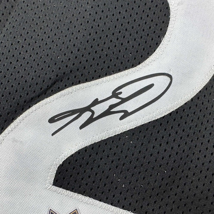 Facsimile Autographed Kawhi Leonard Toronto Black Reprint Jersey Size Men's XL