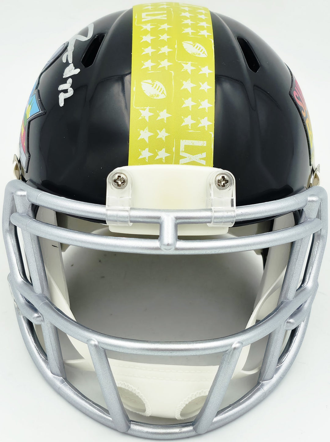 Abraham Abe Lucas Signed Seahawks Black SB LX Logo Speed Mini Helmet MCS Holo